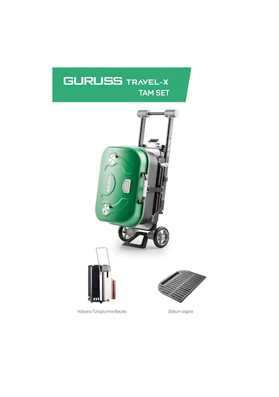 Guruss Travel-x Taşınabilir Mangal Tam Set Yeşil Model:grs18