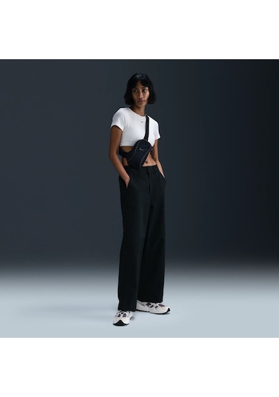 Nike Sportswear Collection Twill Woven Fabric Snap Legs Kadın Pantolon-sportxstore Siyah