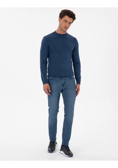 Pierre Cardin Erkek İndigo Melanj Kazak /triko 50315456-vr155 İndigo Melanj