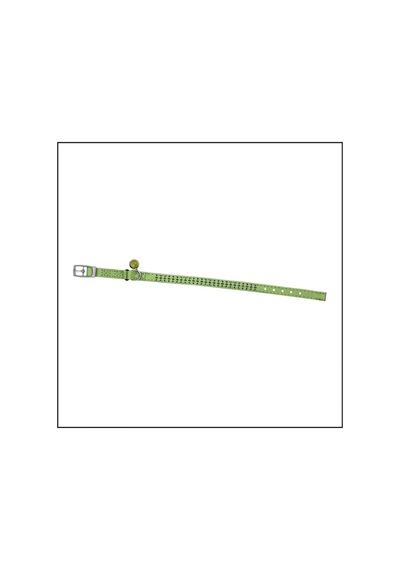 Uyguna-yakala 10mm 30cm Yeşil Taşlı Kedi-köpek Tasması-sma.307