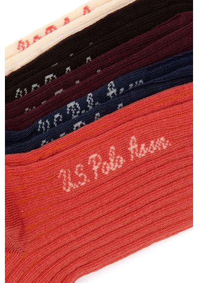 U.S. Polo Assn. Kadın Soket 5'li Çorap Over-sk25 GÜL KURUSU