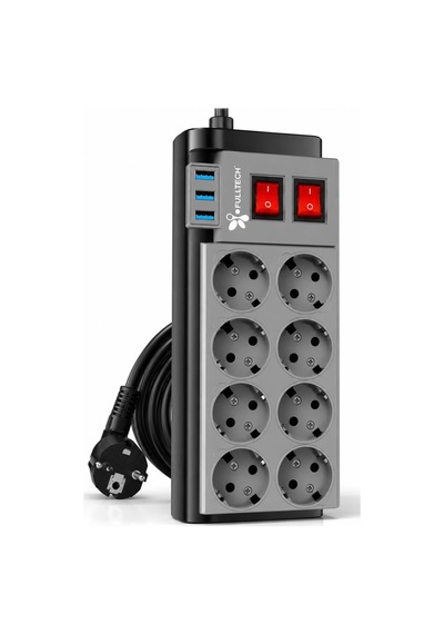 Lexroo Suwors Akım Korumalı 8 Li Grup Priz 2 Metre 3 Usb Girişli Anahtarlı Çoklu Uzatma Kablosu Diğer