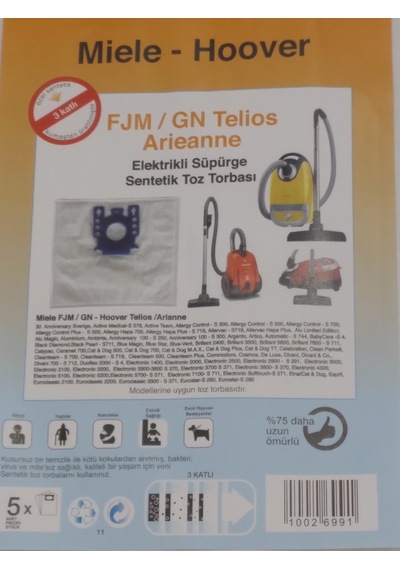 Miele Uyumlu Hoover Sentetik