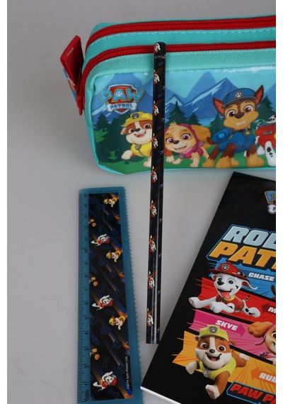 X Dekomus Lisanslı Paw Patrol Kalem Çantası Ve 6'lı Kırtasiye Seti Not Defteri,2 Adet Kurşun Kalem,cetvel,silgi,kalemtraş Diğer