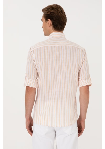 U.s. Polo Assn. Erkek Sarı Gömlek Desenli 50306339-vr044 Sarı