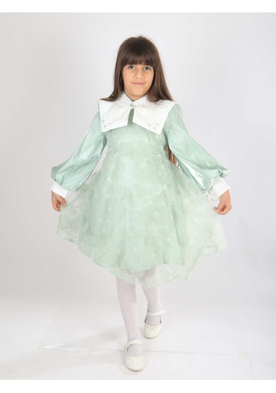 Xo Kids Kız Çocuk Elbise 7-11 Yaş 2709 Yeşil