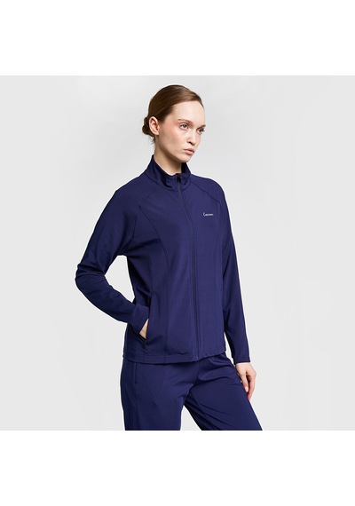 Lescon Lacivert Kadın Antrenman Fermuarlı Sweatshirt 26b-2041