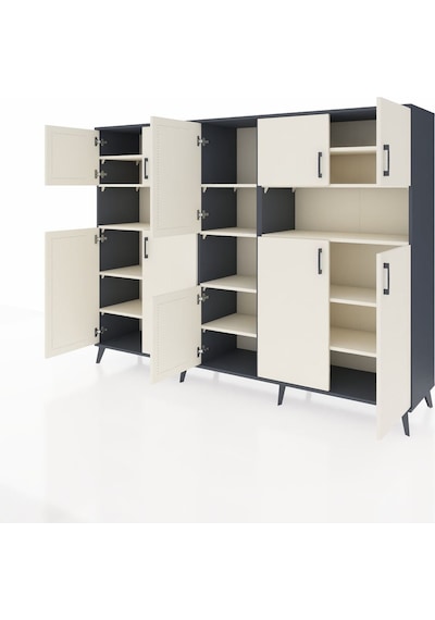 Hyperion Dolap 14 Raflı 10 Kapaklı 220x44x163 Antrasit-aytaşı Antrasit-aytaşı Hyperion Dolap 14 Raflı 10 Kapaklı 220x44x163 Antrasit-aytaşı Antrasit-aytaşı