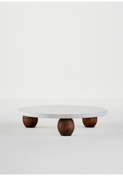 Bella Maison Olmo Mermer Sunum Standı Naturel 25 Cm Naturel