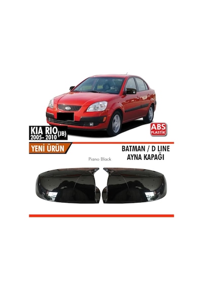Kia Rio Uyumlu Jb 2005-2010 Batman Ayna Kapağı Parlak Siyah Parça
