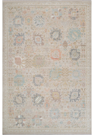 Konfor Halı Rustik 2221 Klasik Vintage Salon Halısı Bej Country Mutfak Halısı Tozumaz Yumuşak Makine Halısı