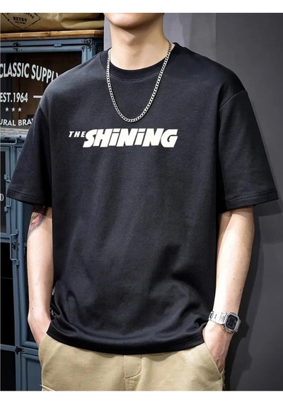 Flood Of Style Erkek Siyah Shining Baskılı Oversize
