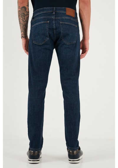 Buratti Pamuklu Slim Fit Yüksek Bel Dar Paça Jeans Erkek Kot Pantolon 3300C41Tokyo Lacivert