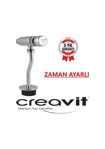 Creavit Pm3160 Zaman Ayarlı Sıvaüstü Pisuar Musluğu Krom
