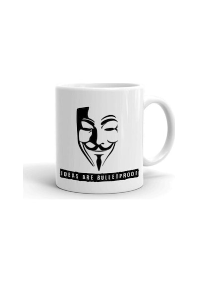 Ideas Are Bulletproof Baskılı Kupa/bardak Beyaz