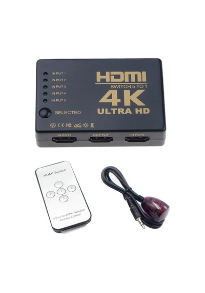 4K HDMI switch kumandalı 1.4b 1080P 5 giriş 1 çıkış ultra hd switch