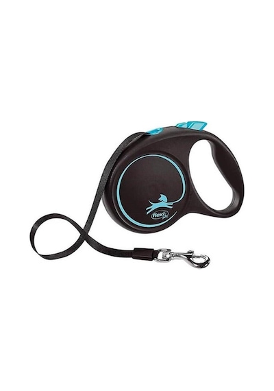 Flexi New Black Design Mavi Şerit Gezdirme Small 5 Metre Mavi