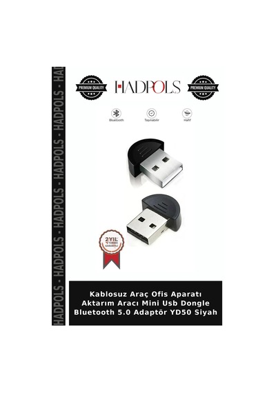Kablosuz Araç Ofis Aparatı Aktarım Aracı Mini Usb Dongle Bluetooth 5.0 Adaptör Yd50 Siyah