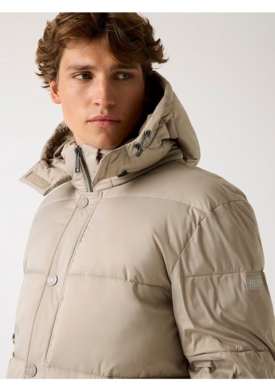 Guess Stretch Puffa Jacket Erkek Şişme Mont M4bl21wgj42 M4bl21wgj42 A90n Bej