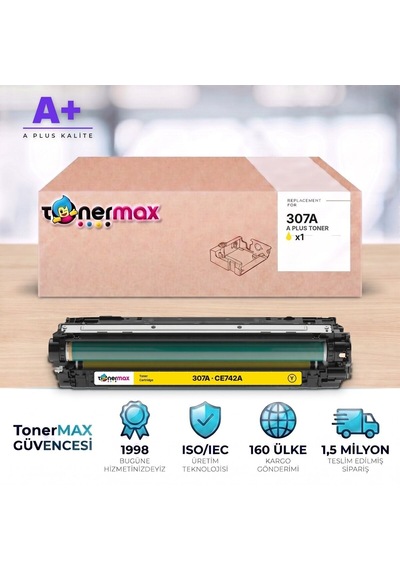 Hp 307a Ce742a Sarı Uyumlu Toner A Plus / Color Laserjet Cp5225 / Cp5225n / Cp5225dn