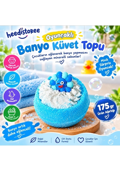 175gr Oyuncaklı Banyo Küvet Topu Mavi 1 Adet Lavanta - Manolya