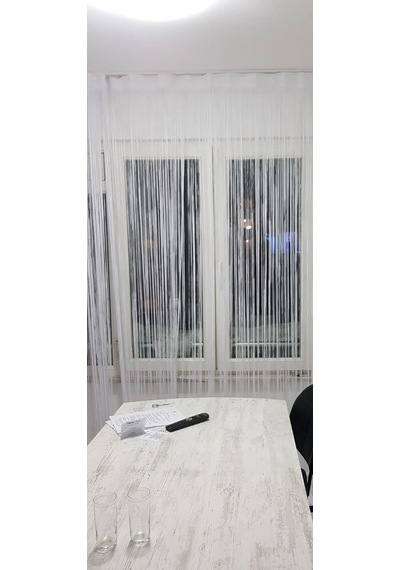 Düz İp Kırık Beyaz Renk En 100 Cm Boy 280 Cm Hazır Düğmeleri Dikilmiş İp Perde Kırık Beyaz