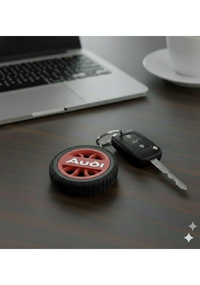 Audi Uyumlu Özel Tasarım Anahtarlık - Premium Hafif Ve Dayanıklı Kırmızı