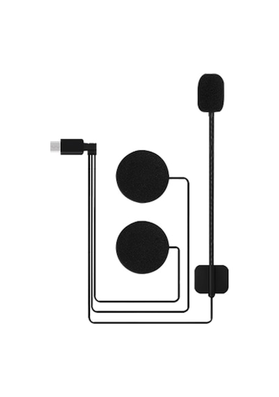 Bt68 Kask Kulaklığı İçin Kablo Kulaklık Mikrofon Takımı Type-c Çift Mikrofon Dahil