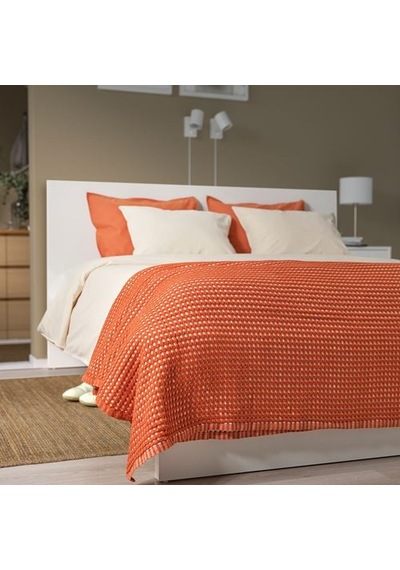 Ikea Pelartuja Yatak Örtüsü, Kırmızı-kahverengi-bej, 230x250 Cm