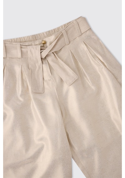 Panço Kız Çocuk Gold Pantolon Sarı