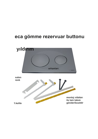 Eca Serel Gömme Rezervuar Düğmesi Butonu Tam Set Yuvarlak Model