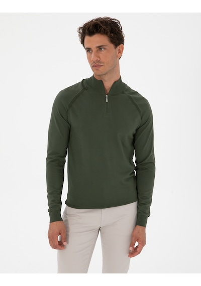 Pierre Cardin Erkek Koyu Haki Kazak /triko 50315752-vr111 Koyu Haki