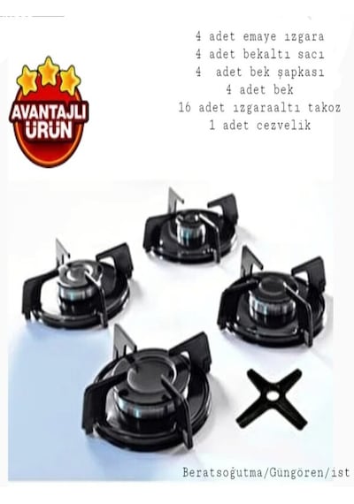 Üniversal Cam Ocak Izgara&bek Takımı 33 Parça