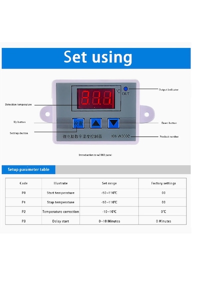 Xh-w3002 Dijital Termostat Sıcaklık Kontrol Cihazı