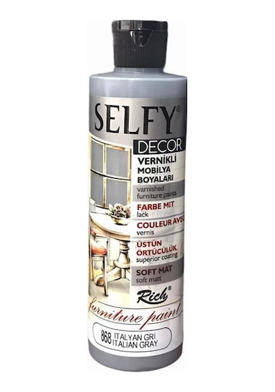 Rich Selfy Decor Vernikli Boya 240Cc - Italyan Gri 868