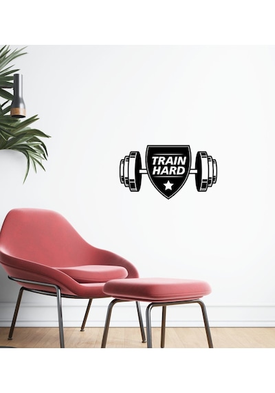 Bk Home Train Hard Tasarımlı Duvar Sticker-2