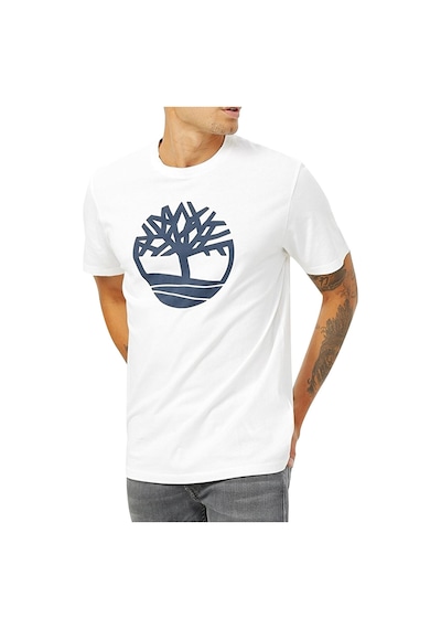 Timberland Ss Kennebec River Tree Logo Tee Erkek Günlük Tişört TB Beyaz
