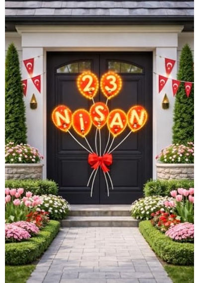 23 Nisan Kapı Süsü, 23 Nisan Süsleri Hediyeler 5 Metre Peri Led