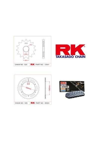 Rk Zincir Dişli Seti Hyosung Gt 650 Efi 05-15