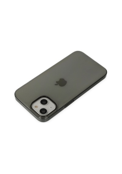 Apple Uyumlu iPhone 14 Plus Uyumlu Kılıf Pc Sert Şeffaf Kapak - Siyah
