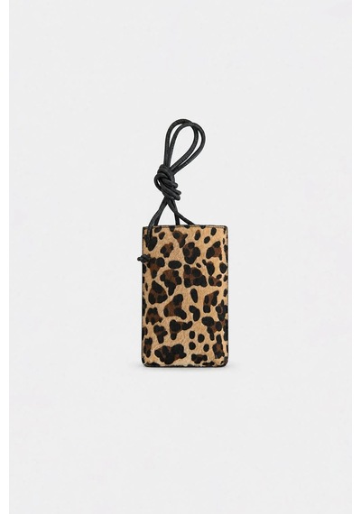 Suud Collection Kahverengi Mia Leopar Telefon Çantası