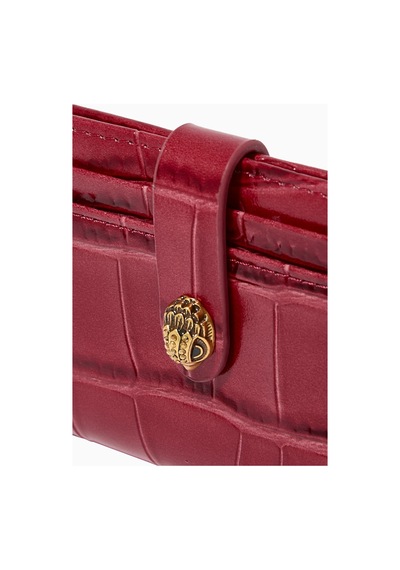 Kurt Geiger Kensington Drench Card Holder, Lüks Deri Kartlık, Sınırlı Üretim Kırmızı