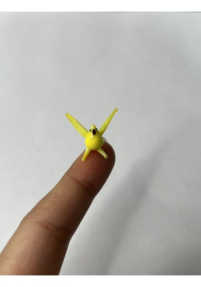 El Yapımı Mini Murano Cam Kuş Biblo A146-03
