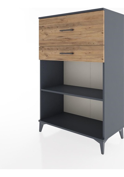 Hyperion Dolap Tek Raflı 2 Çekmeceli 88x44x134 Antrasit-çam Antrasit Hyperion Dolap Tek Raflı 2 Çekmeceli 88x44x134 Antrasit-çam Antrasit