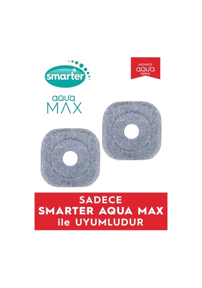 Smarter Aqua Max 2 Adet Yedek Mop Temiz & Kirli Suyu Ayırma Özelliği Otomatik Temizlik Seti Mop