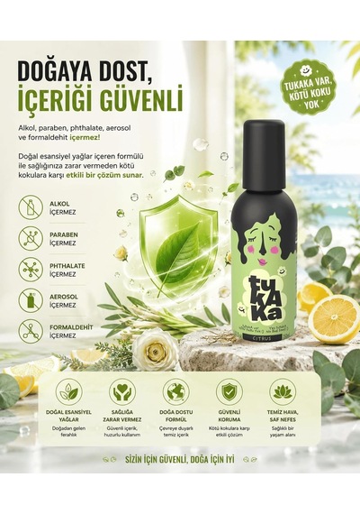 Tuvalet Kokusu, Gider Koku Önleyici, Kötü Koku Giderici Sprey 150 Ml Citrus