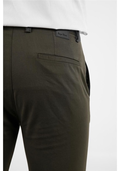 İmza Haki Yan Cep Düz Paça Pamuklu Slim Fit Chino Casual Pantolon 1003255165 Haki