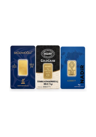 5 Gram Külçe Altın 24 Ayar 995,0 / 999,9 Saflık Rafineri Ambalajlı, Seri Numaralı