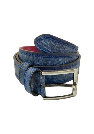 Süzer Deri 4 Cm. Spor Suni Deri Dikişli Model Kemer Lacivert Lacivert