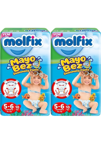 Molfix Swimming Pants Mayo Bez 5 - 6 Numara  20 Adet 2'li